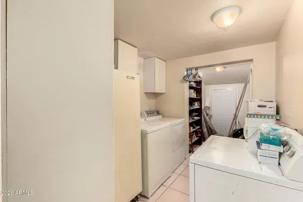a room with storage and utility