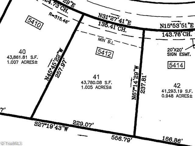 5412 Rambling Road Greensboro, NC 27409 - Photo 1 of 4 Plat Map.