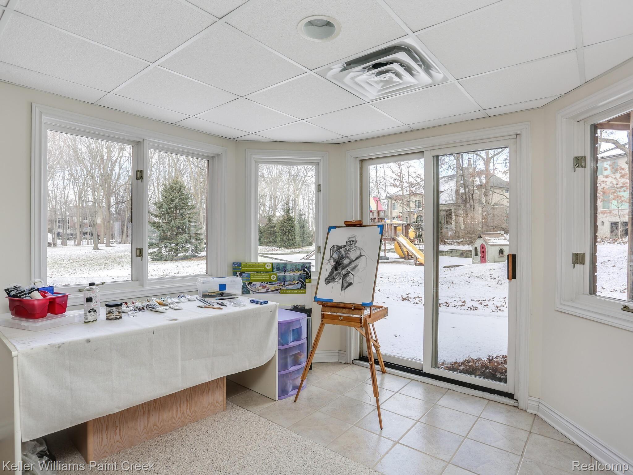 5655 Kirkridge Trail Rochester, MI 48306 - Photo 25 of 34 Walkout entry currently functions as a DIY art studio.