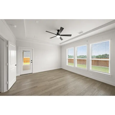 an empty room with a window