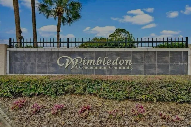 a view of outdoor space with sign board