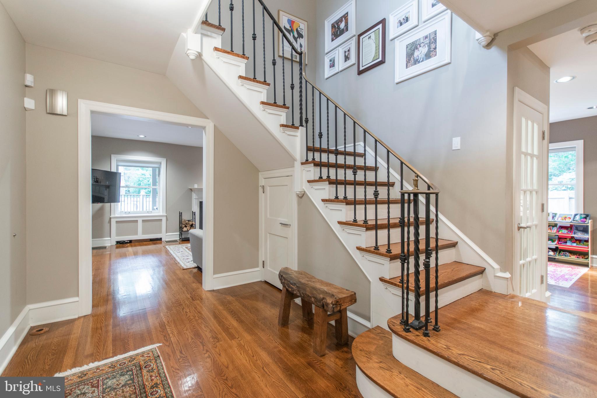 7902 Rambler Road Elkins Park, PA 19027 - Photo 5 of 41 Exposed hardwood floors/gorgeous staircase