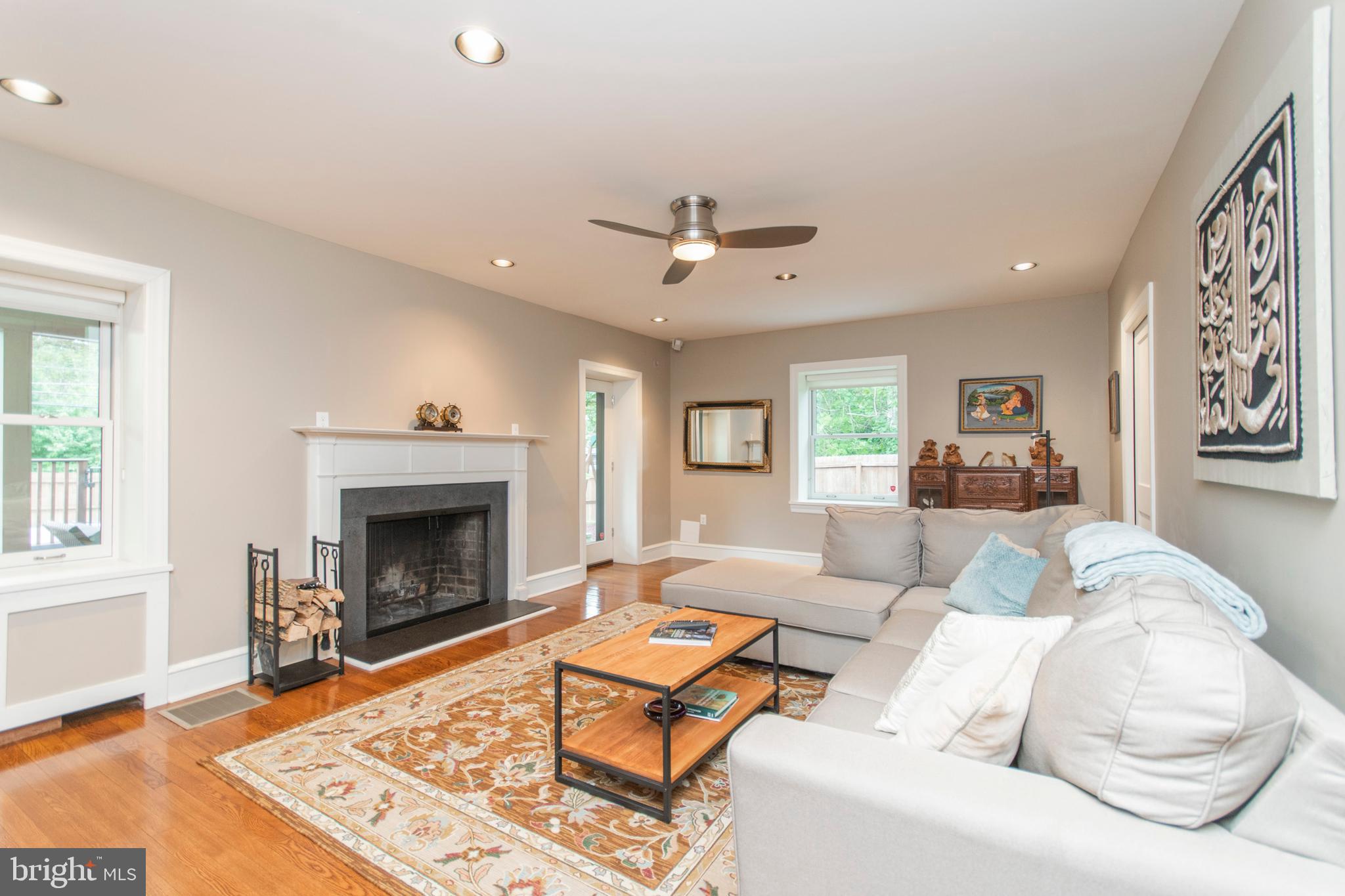 7902 Rambler Road Elkins Park, PA 19027 - Photo 6 of 41 Living Room/Family Room with FP & great light