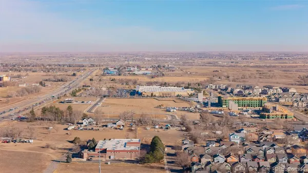 an aerial view of a city