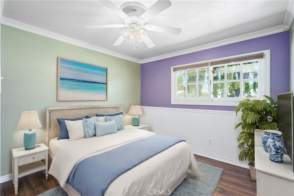 3976 Russ Court Simi Valley, CA 93063 - Photo 14 of 47 a bedroom with a bed and a potted plant