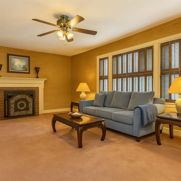 116 Mt Calvary Road Marietta, GA 30064 - Photo 5 of 31 a living room with furniture and a fireplace