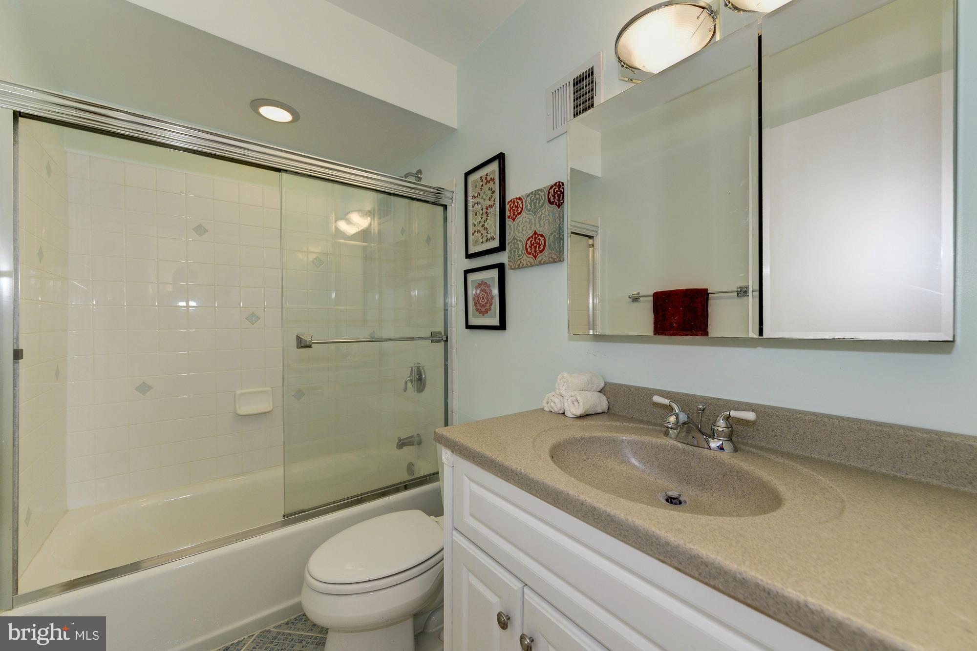 8306 Wickham Road Springfield, VA 22152 - Photo 15 of 29 a bathroom with a sink a toilet and shower