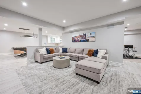 a living room with furniture and a couch