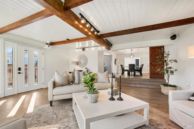 a bed room with a bed and a couch