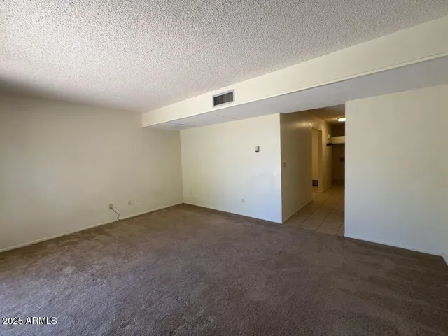 an empty room with closet