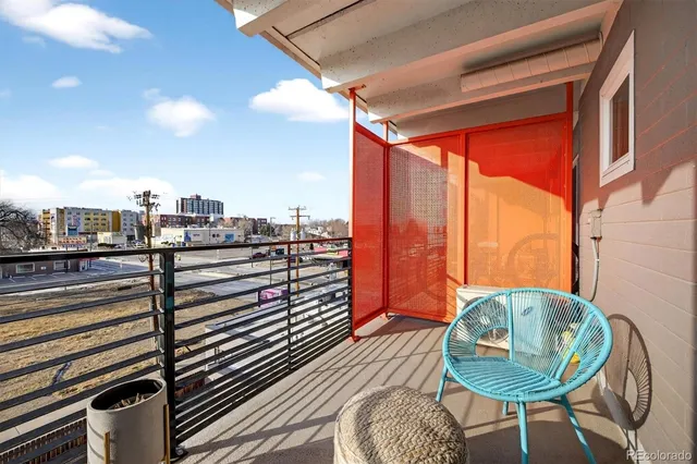 a outdoor living space with furniture