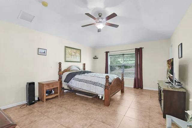 a bed room with a bed and a flat screen tv