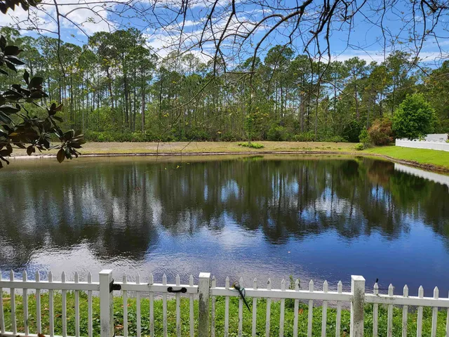 a view of back yard of the house