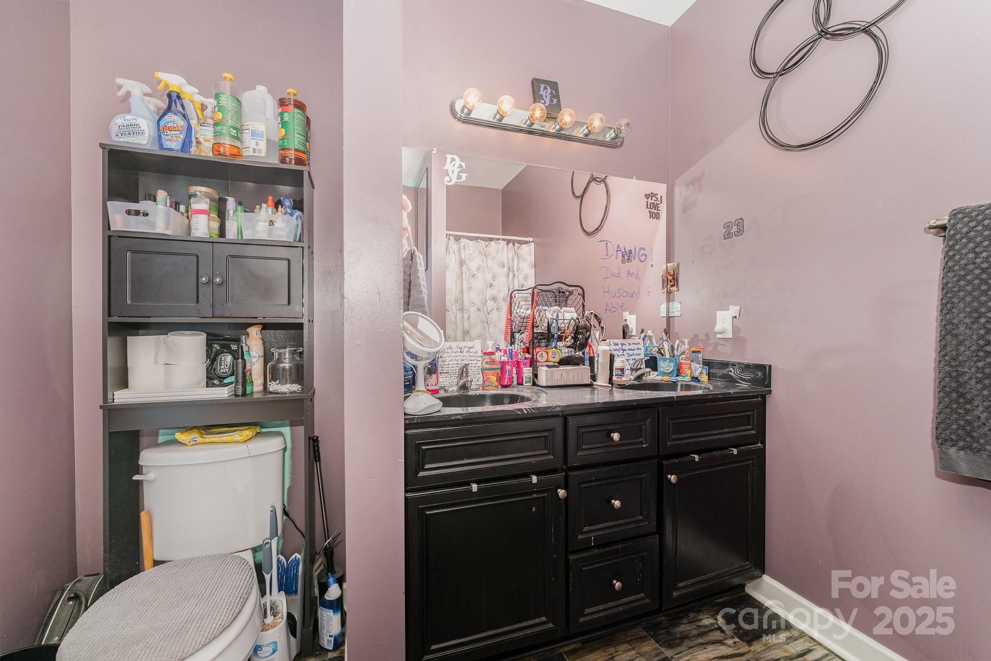 4242 Lake Ridge Court Ramseur, NC 27316 - Photo 21 of 33 a bathroom with a sink vanity and a toilet