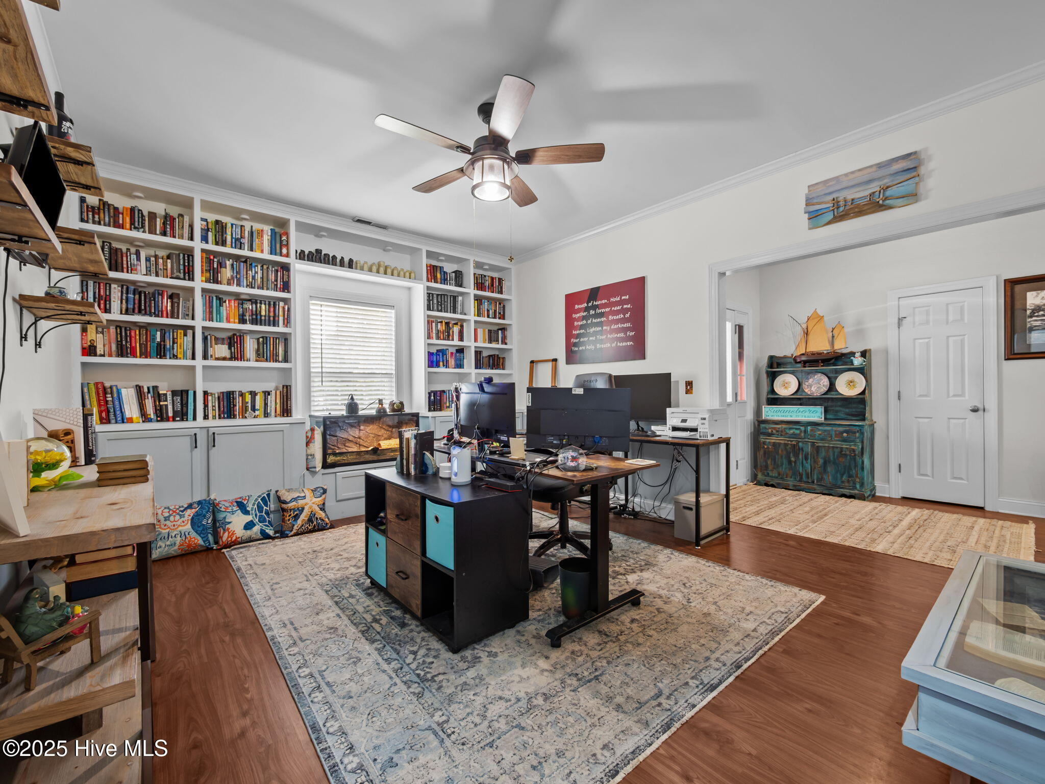216 Raven Ridge Court Swansboro, NC 28584 - Photo 20 of 55 Built in shelving for an office or dining rm setup