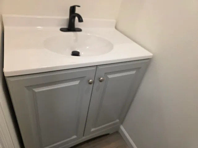 a close view of a sink