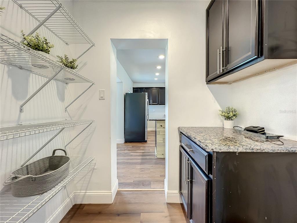 1613 Perkins Road Belle Isle, FL 32809 - Photo 11 of 37 Walk-through Pantry (custom barn door can close this off from kitchen & living area)