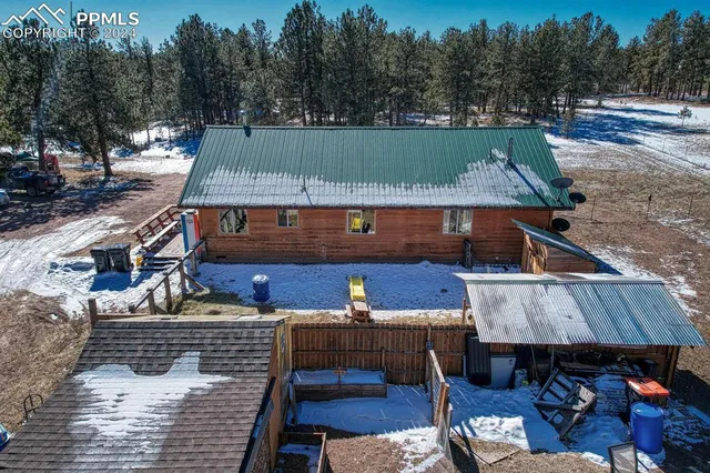 a view of outdoor space with seating space