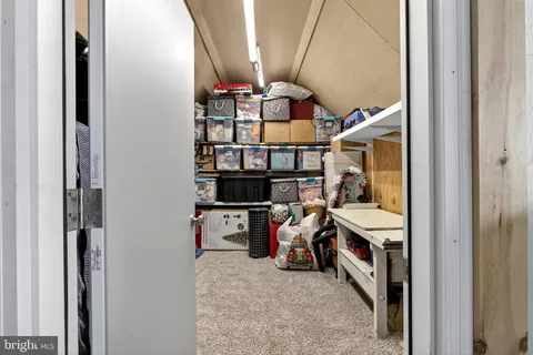 a view of storage and utility room