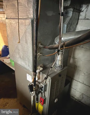 a close view of water heater room