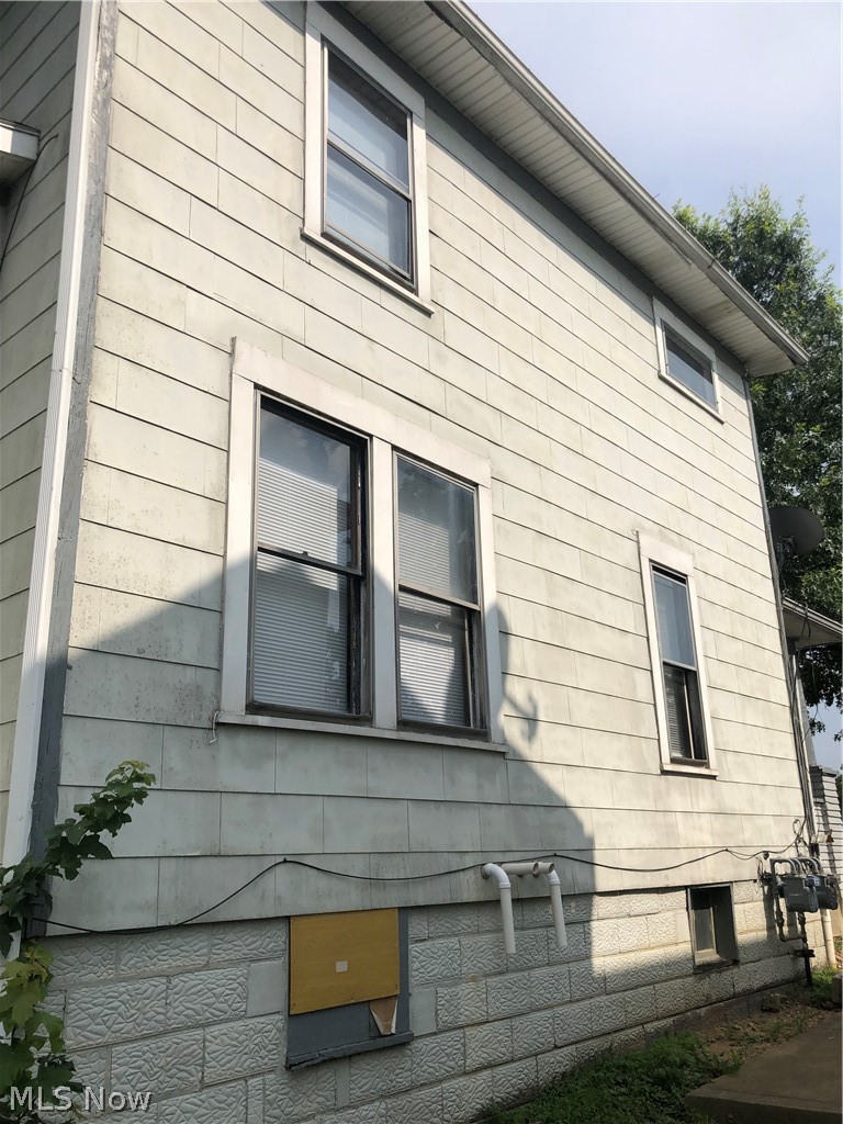 Side of home from rear