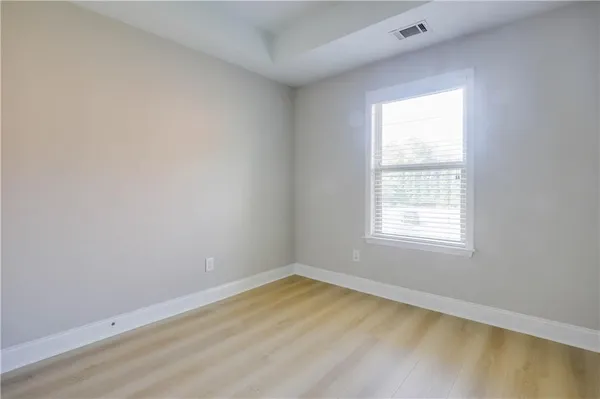 an empty room with a window