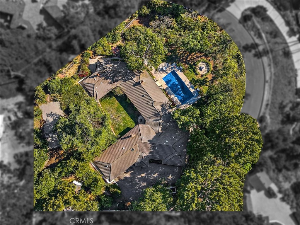 2 Quail Ridge Road South Rolling Hills, CA 90274 - Photo 57 of 67 an aerial view of a house with a yard and garden