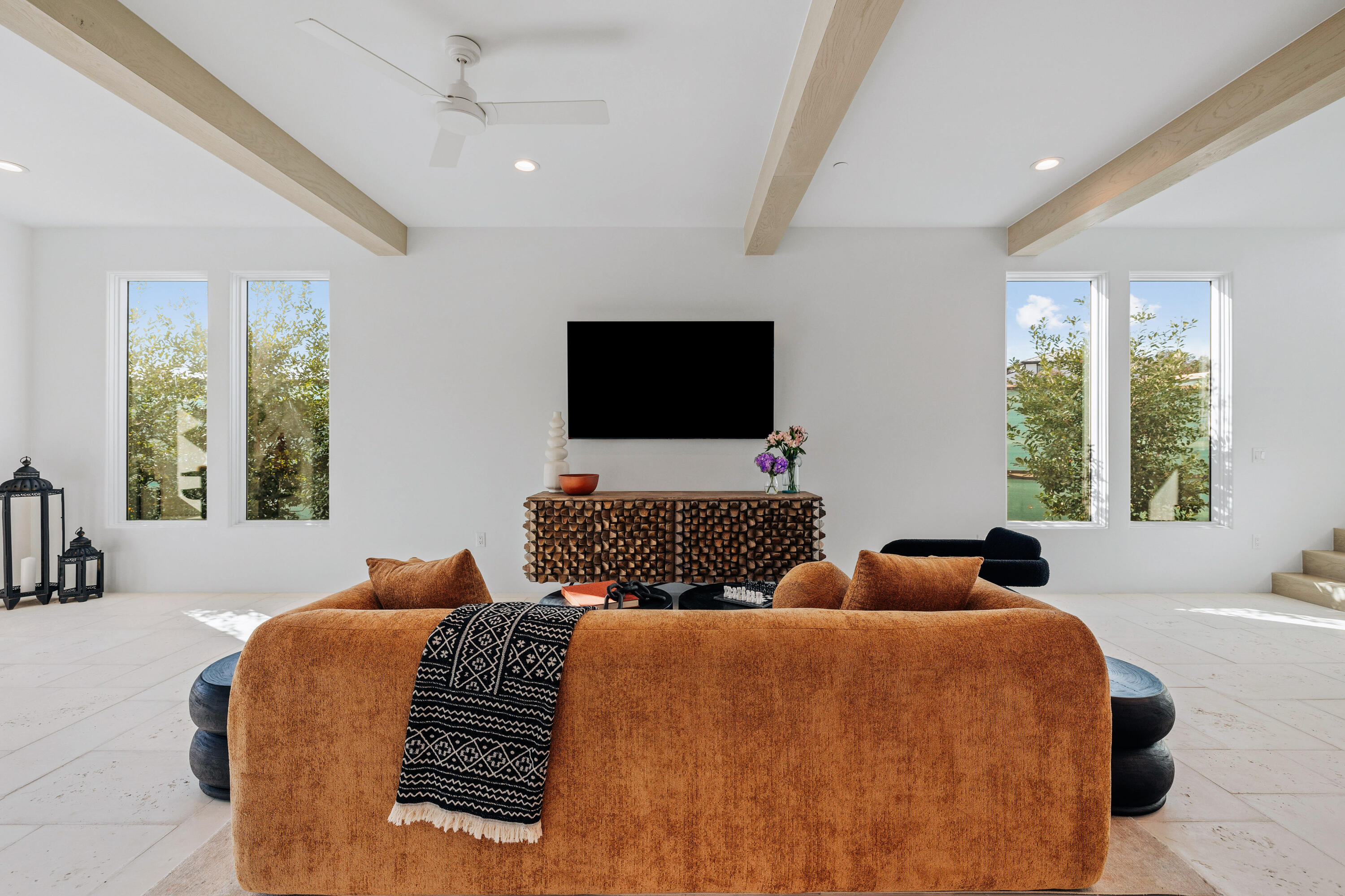 244 West Park Pl Avenue Inlet Beach, FL 32461 - Photo 12 of 49 a bedroom with two beds and a large window