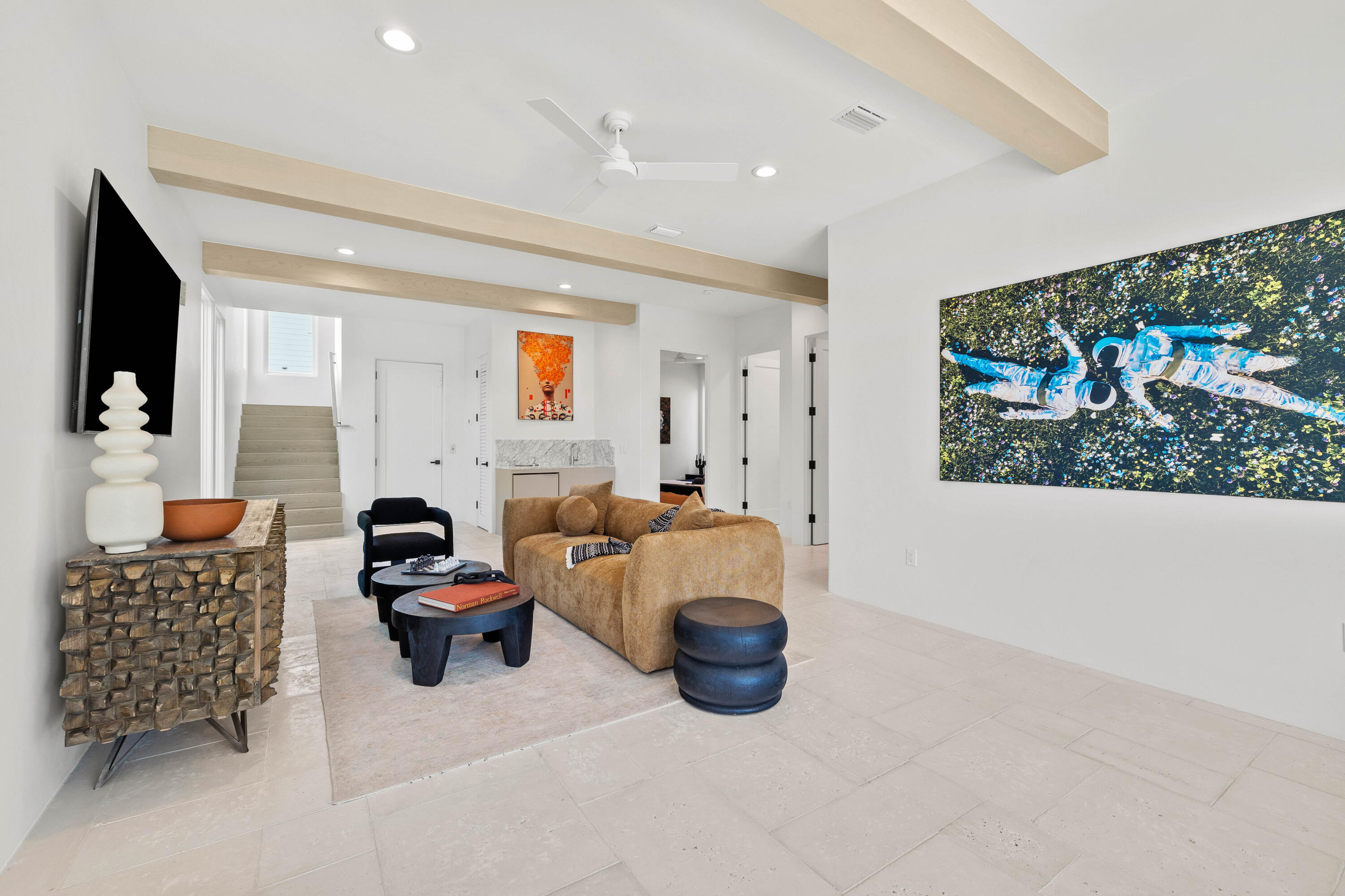 244 West Park Pl Avenue Inlet Beach, FL 32461 - Photo 5 of 49 a living room with furniture and a flat screen tv