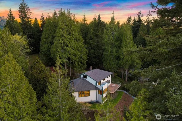 a view of lake with mountain