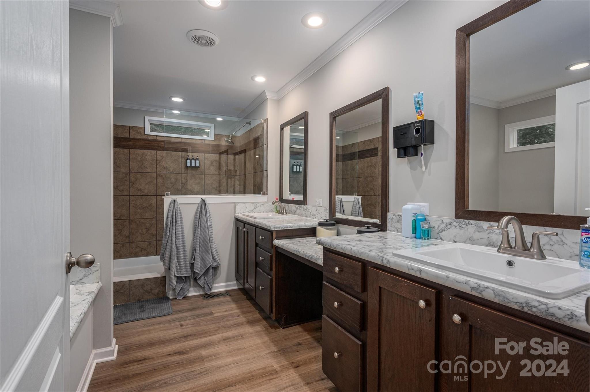 2388 Cat Square Road Vale, NC 28168 - Photo 23 of 33 a bathroom with a double vanity sink and a mirror