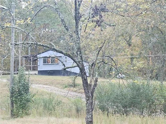 a view of a back yard of the house