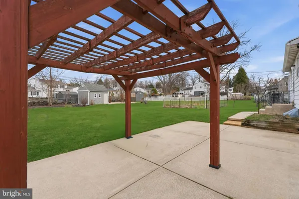 a view of a park with swings