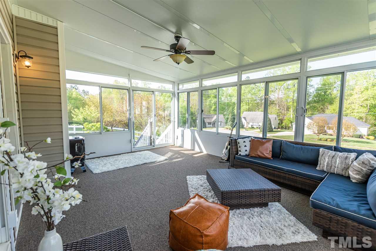 608 Thompson Road Graham, NC 27253 - Photo 22 of 30 WOW!!! Spectacular screened porch with fan and glass sliding windows