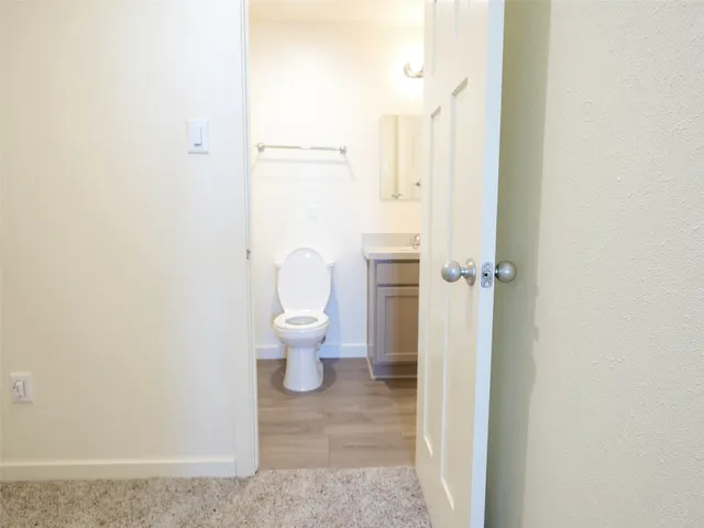 a bathroom with a toilet