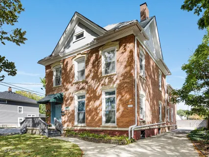 a view of a building with street