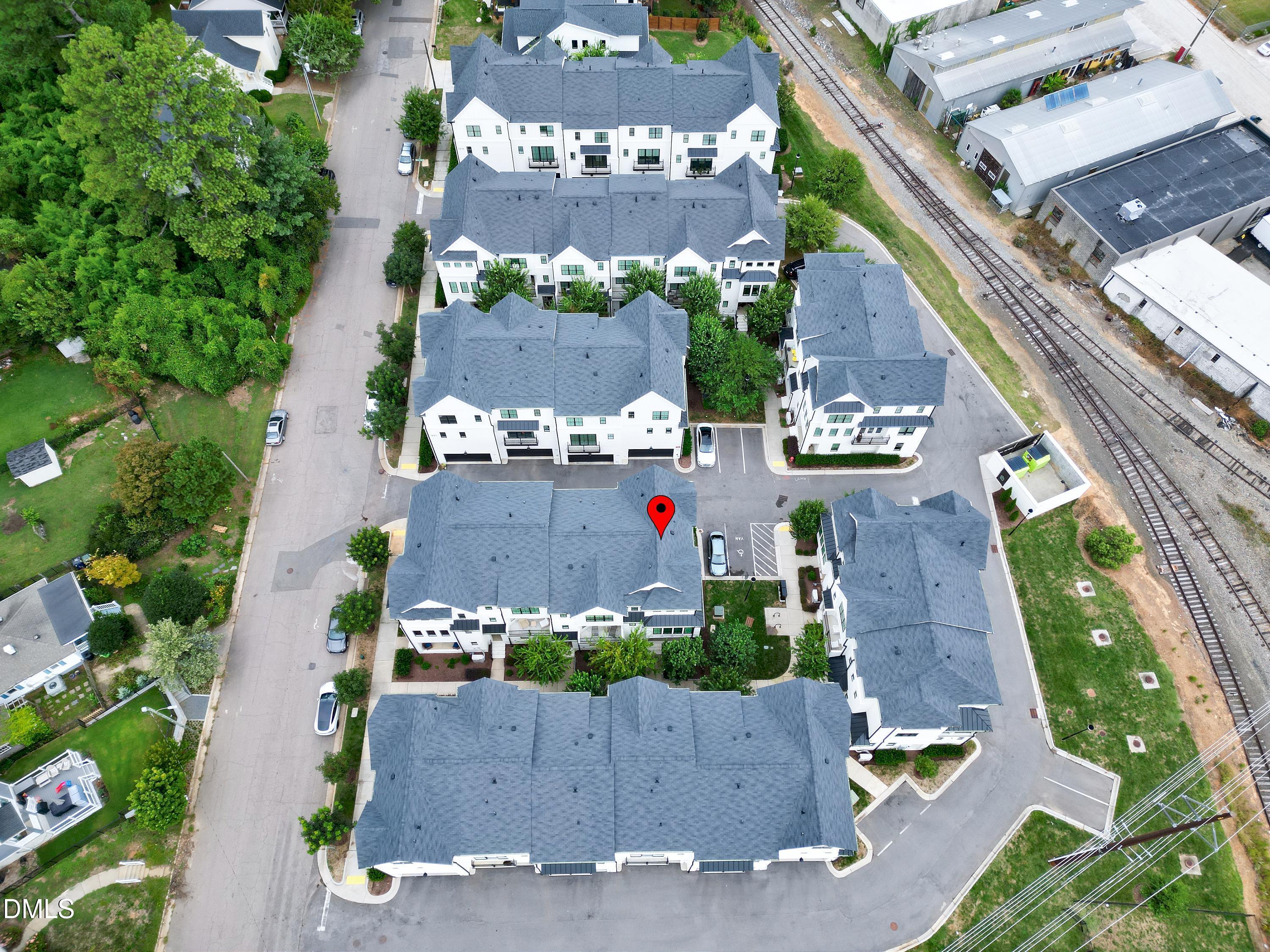 400 Bryan Pointe Drive, Unit 104 Raleigh, NC 27608 - Photo 61 of 66 an aerial view of multiple house