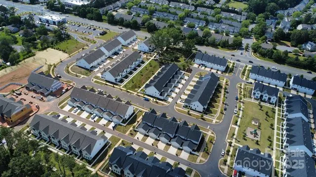 an aerial view of a city