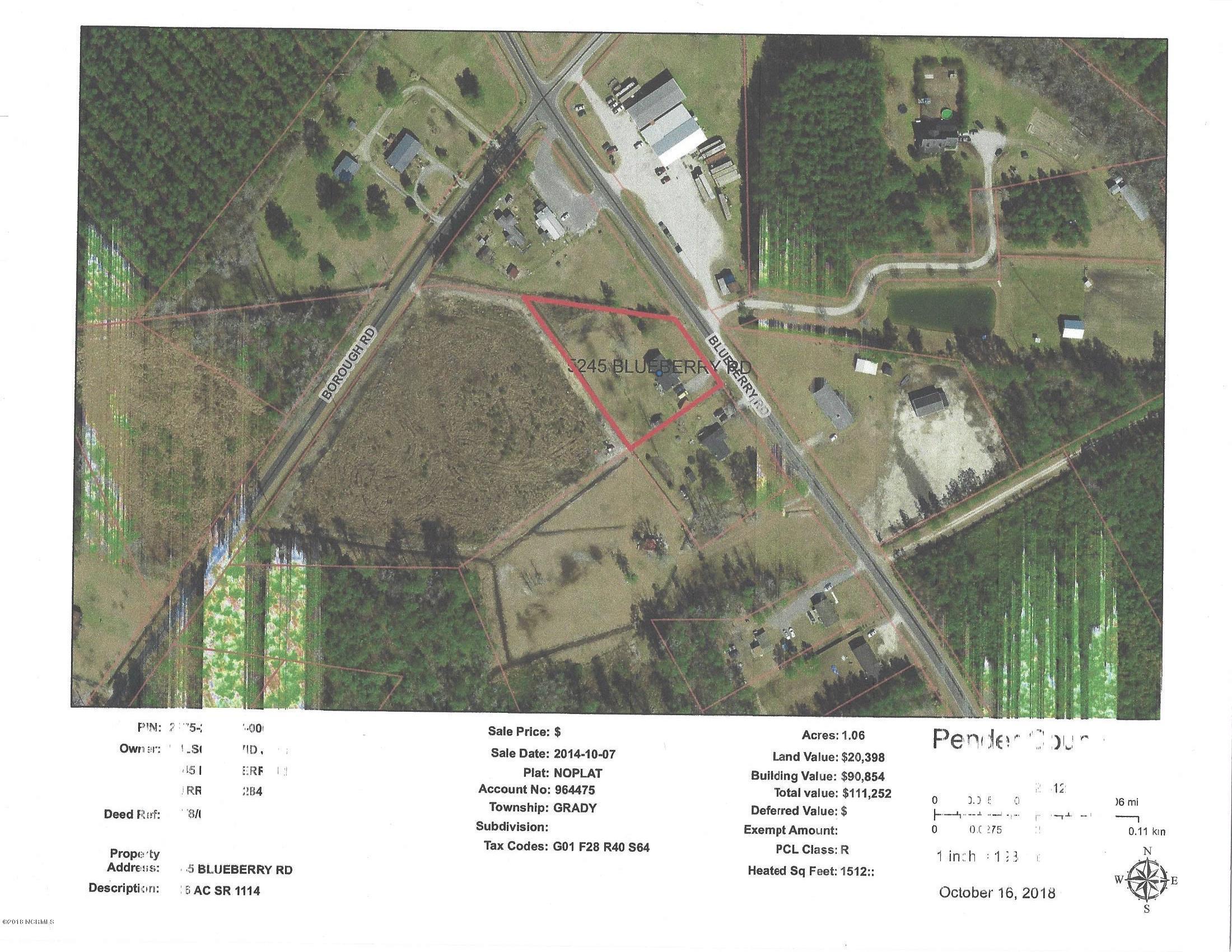 5245 Blueberry Road Currie, NC 28435 - Photo 36 of 37 5245 BB map2