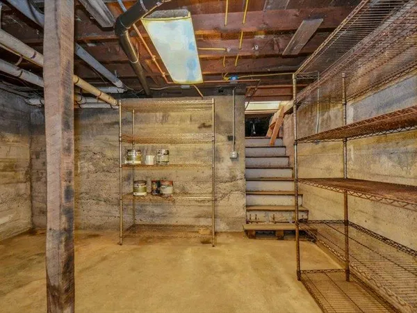 a view of walk in closet with wooden floor