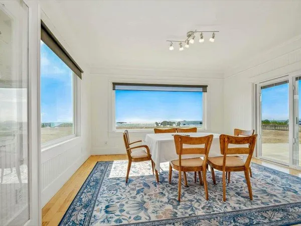 a view of a livingroom with a window