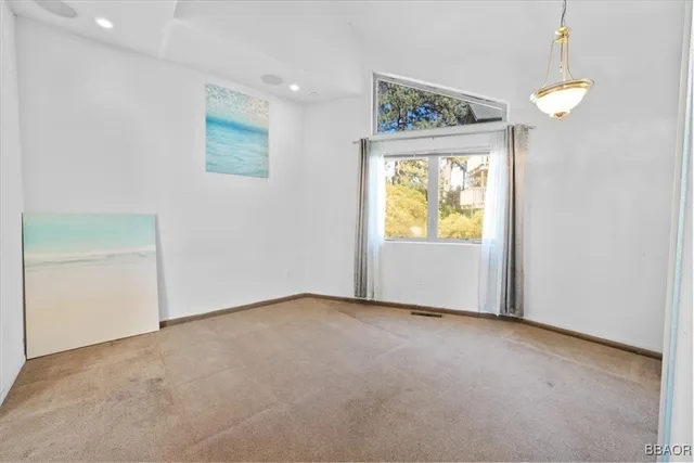 an empty room with window