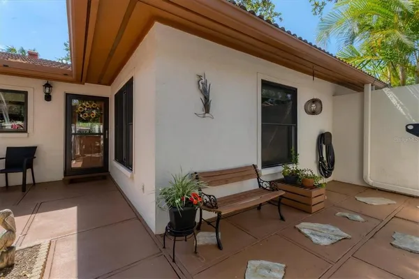 a view of a entryway door front of house