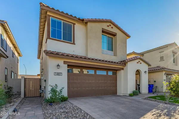 a front view of a house