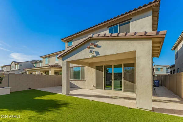 a view of a house with a patio