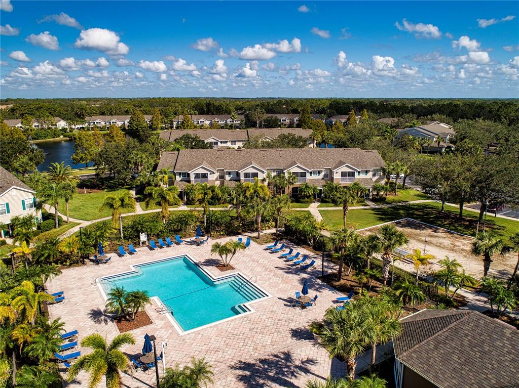 8932 Manor Loop, Unit 104 Lakewood Ranch, FL 34202 - Photo 19 of 35 an aerial view of residential houses with outdoor space