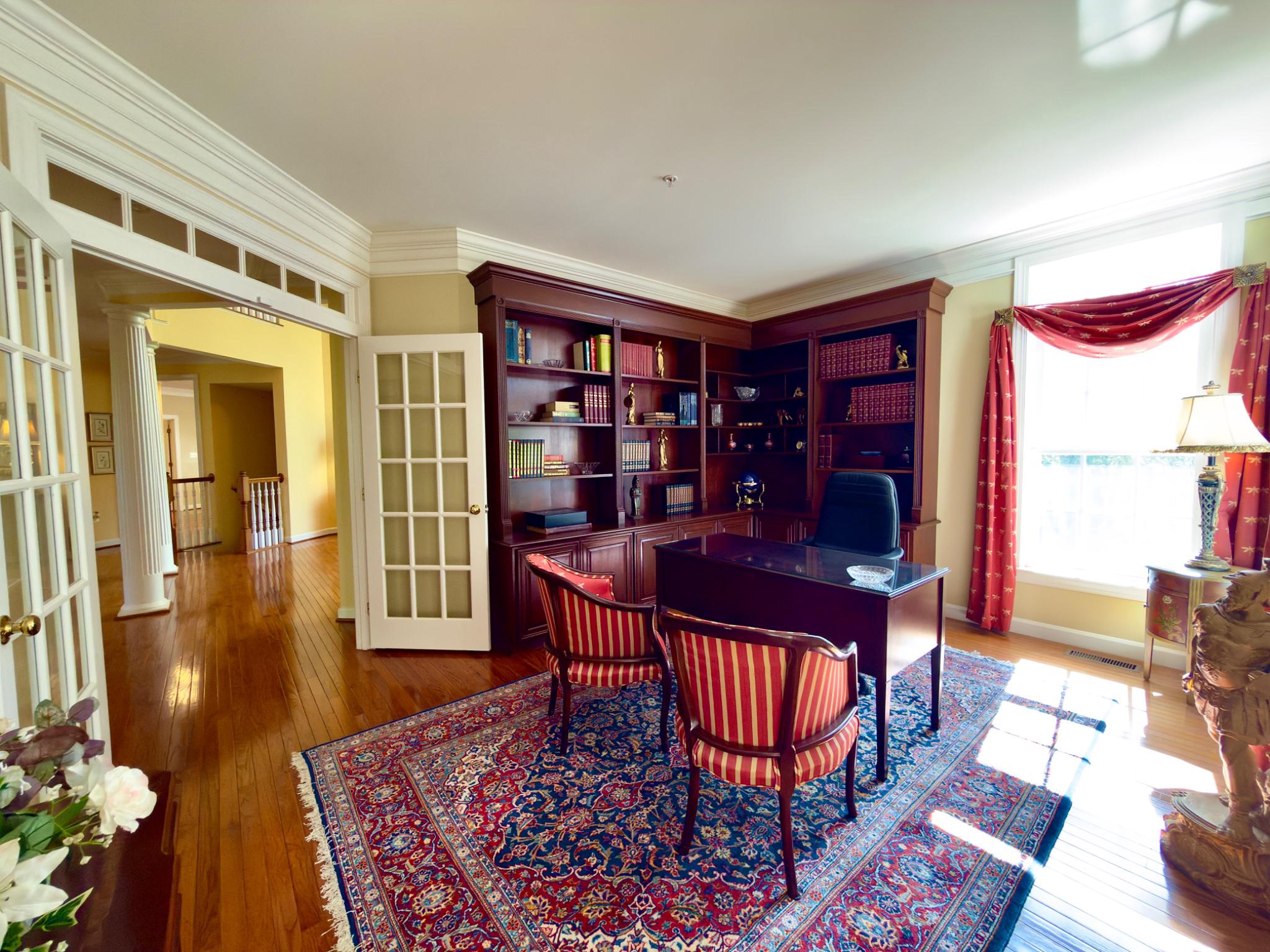 14140 Seneca Road Darnestown, MD 20874 - Photo 16 of 78 Elegant home office with rich details.