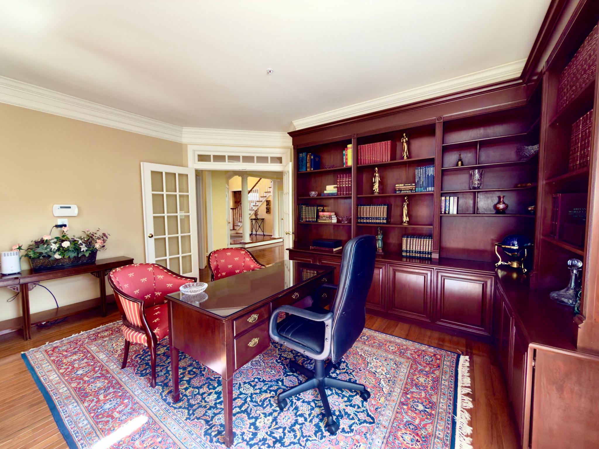 14140 Seneca Road Darnestown, MD 20874 - Photo 17 of 78 Elegant home office with rich wood accents.