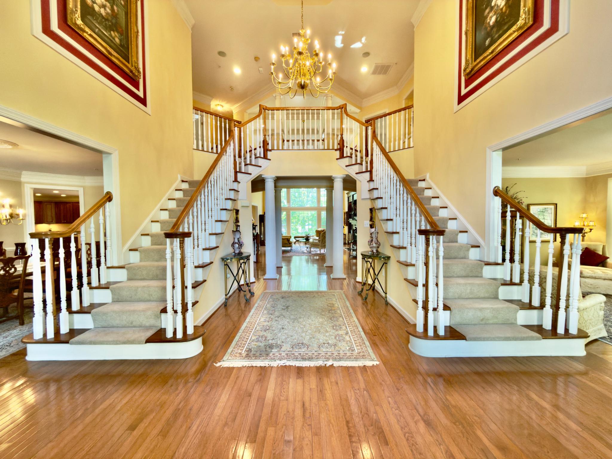 14140 Seneca Road Darnestown, MD 20874 - Photo 4 of 78 Elegant foyer with grand staircases.