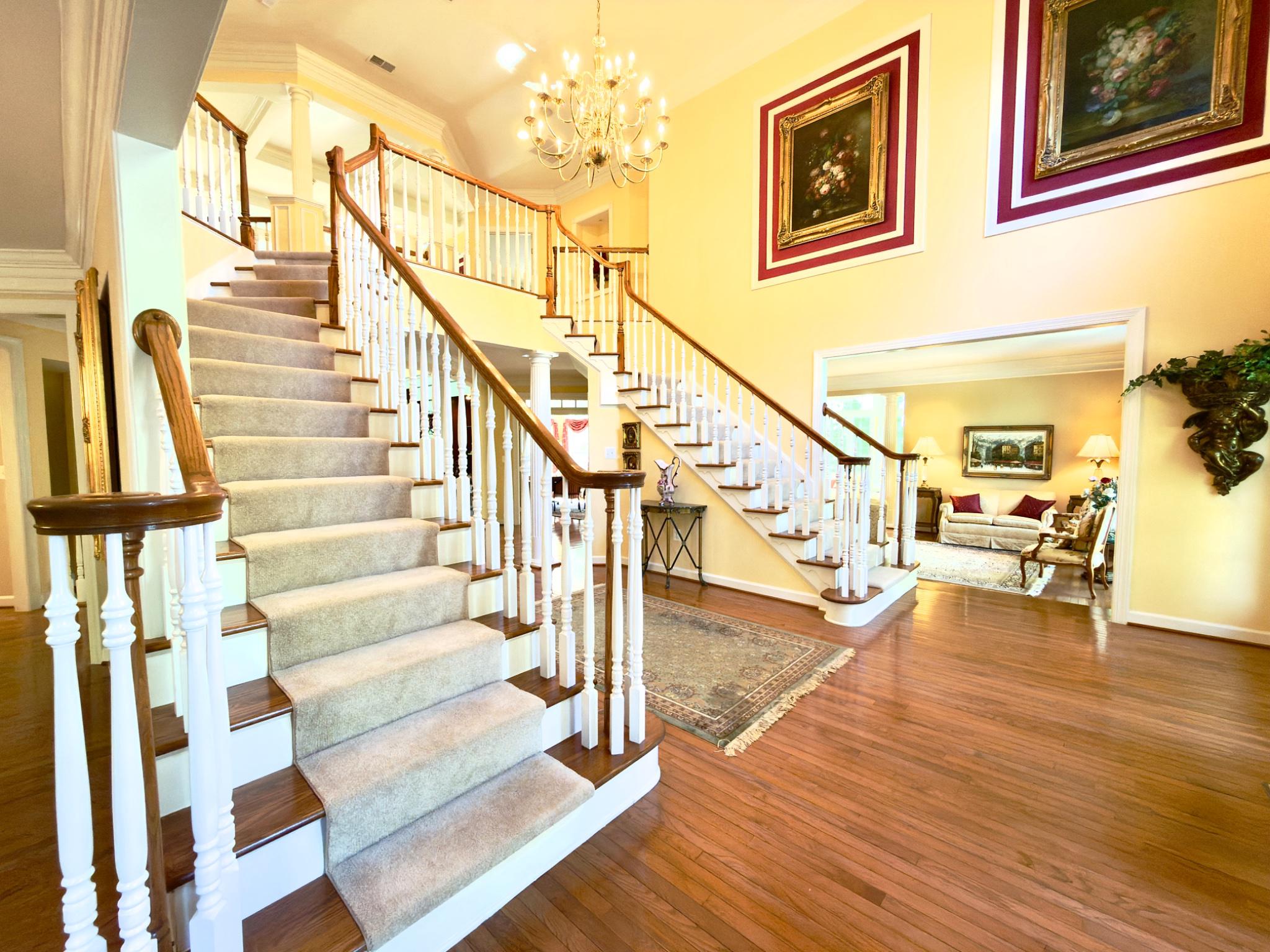 14140 Seneca Road Darnestown, MD 20874 - Photo 5 of 78 Elegant foyer with grand staircase.